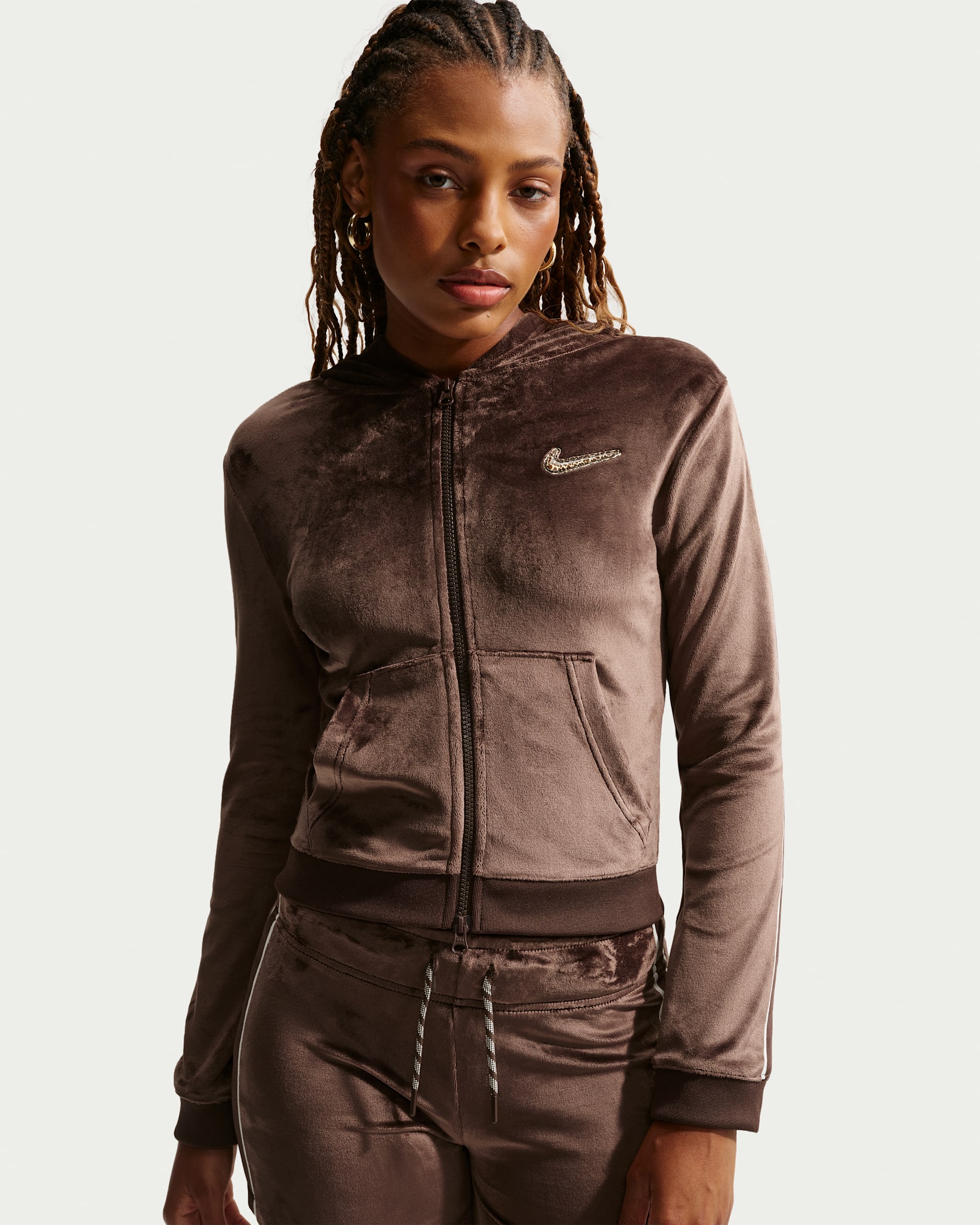 Nike Sportswear Women's Full-Zip Long-Sleeve Hooded Top. Nike JP